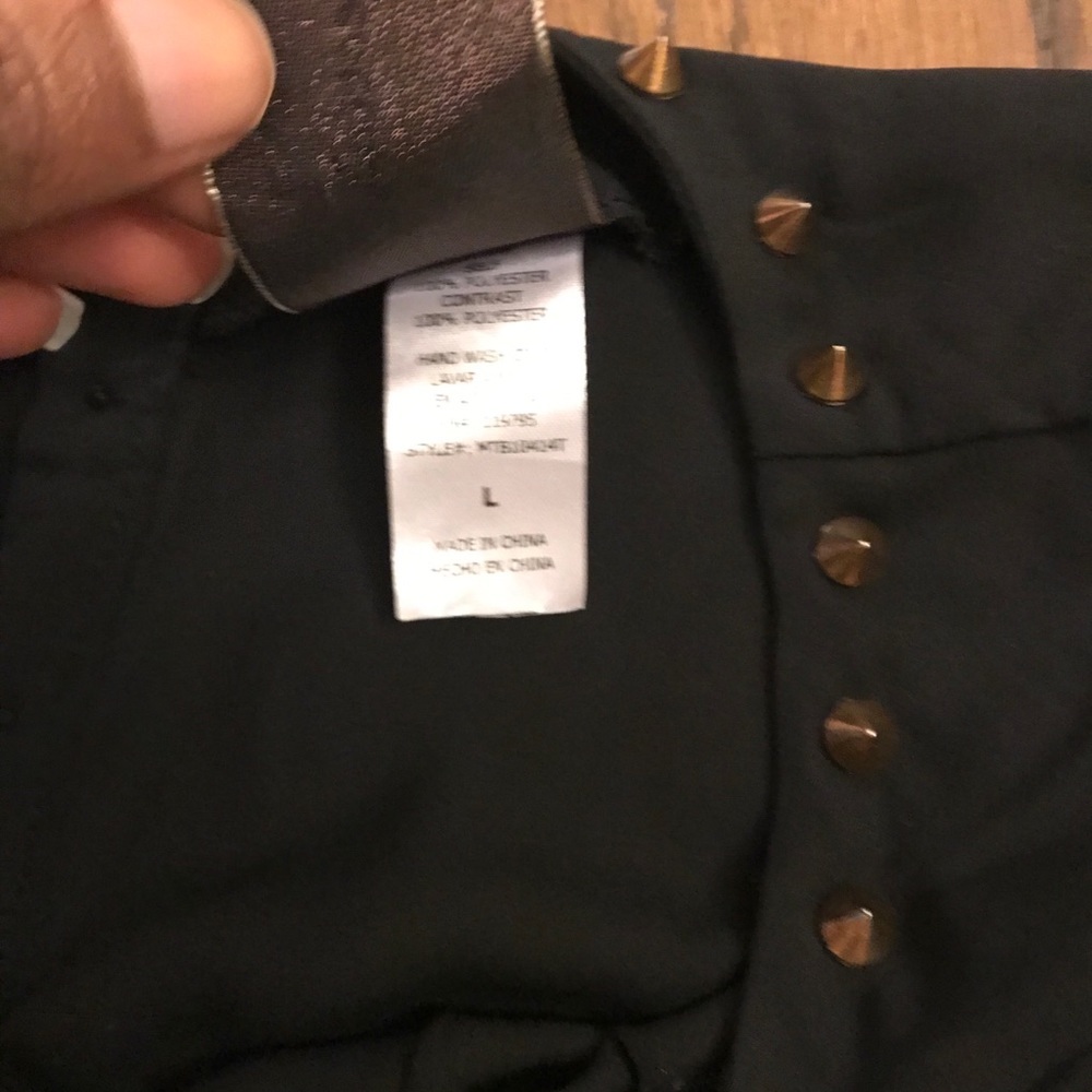 Moon collection Studded black blouse Size L - Picture 4 of 6